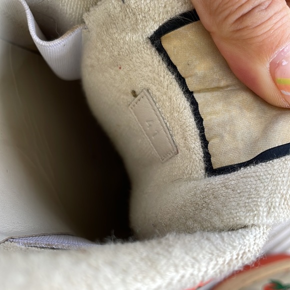 Gucci Screener Leather Sneaker limited strawberry print IT 41 US 11 - Picture 7 of 8